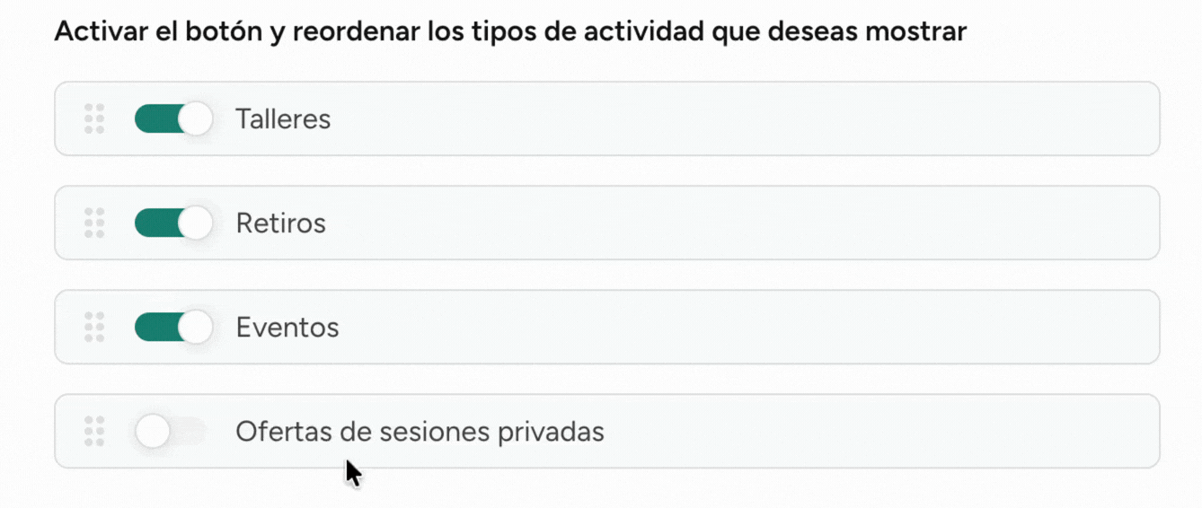 Add Private Sessions to Activity Widget_ES