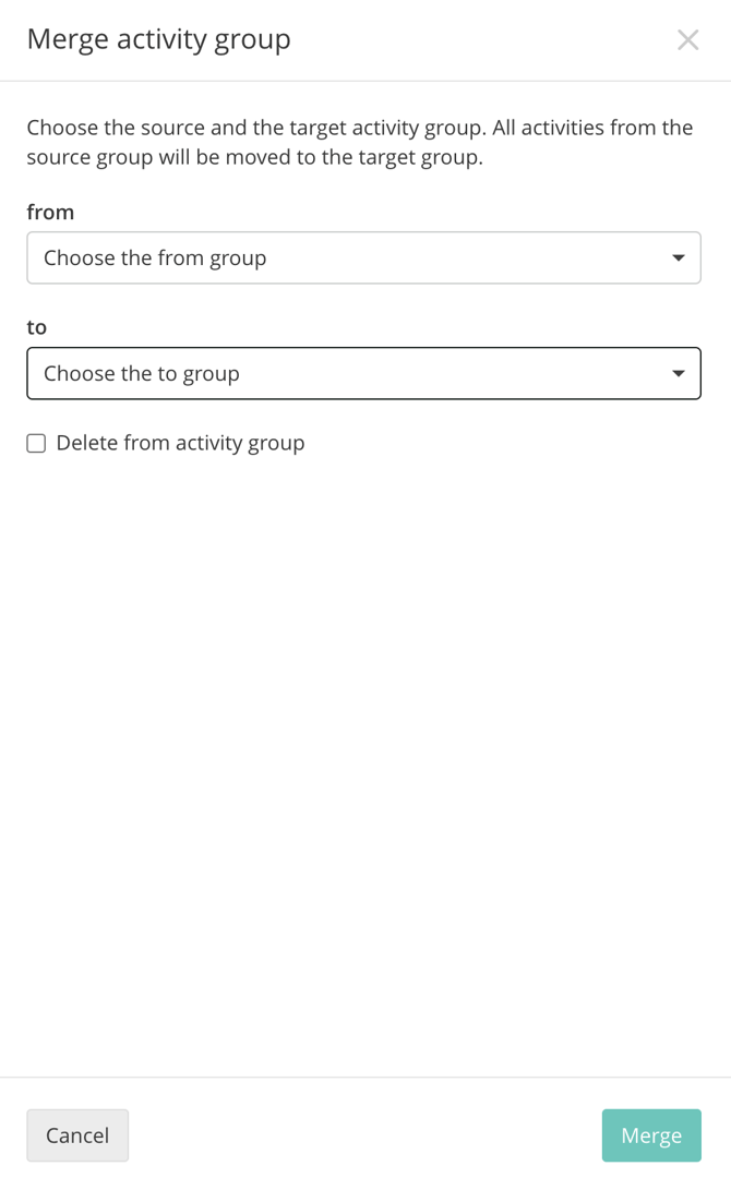 Merge Activity Groups