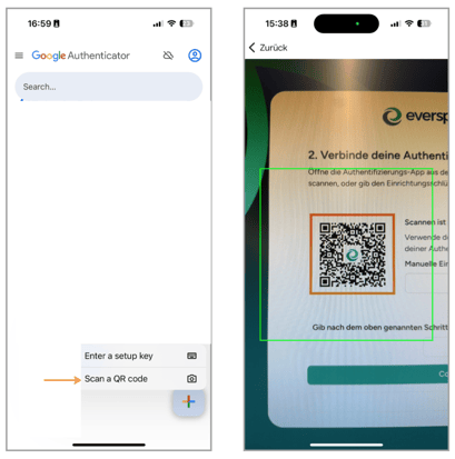 MFA - Step2 Connect via Scan