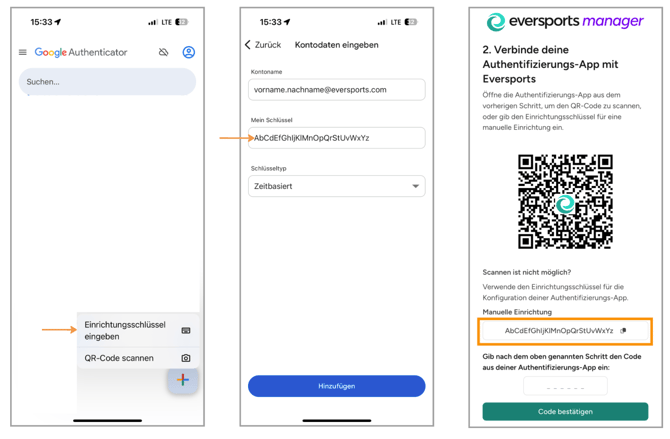 MFA - Step2 Connect via Manual Setup