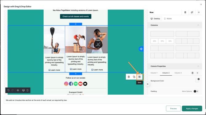 Unlayer custom blocks 1