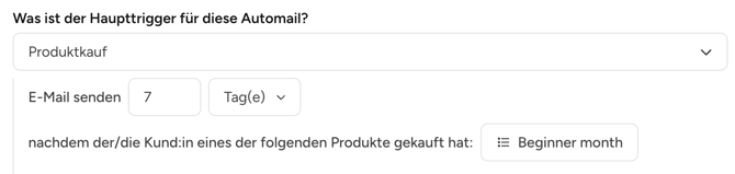 Automation trigger - Product purchase