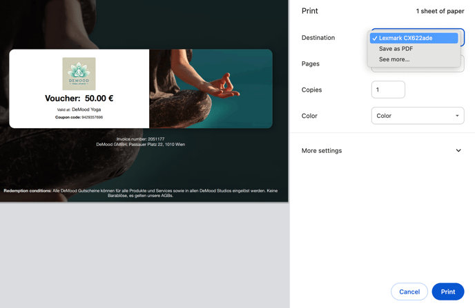 Voucher print