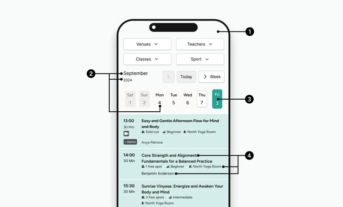 Schedule - Color coding branded app-png