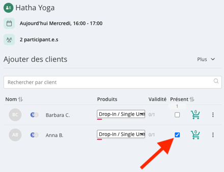 Screenshot_Mark Customer as present_FR
