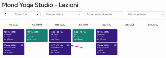 online lezione